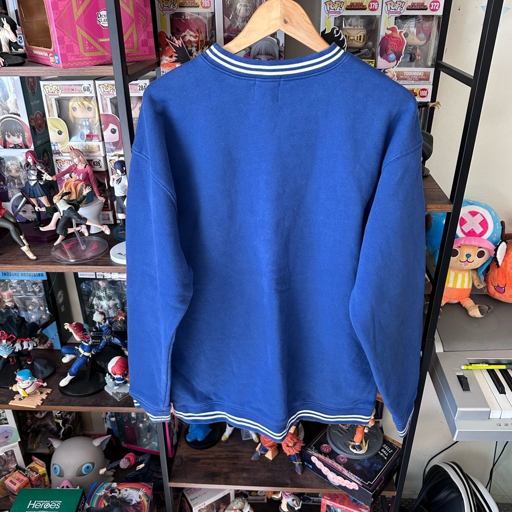Disney Winnie The Pooh Tigger Embroidered Sweatshirt Blue Heavyweight Size L - Picture 3 of 6